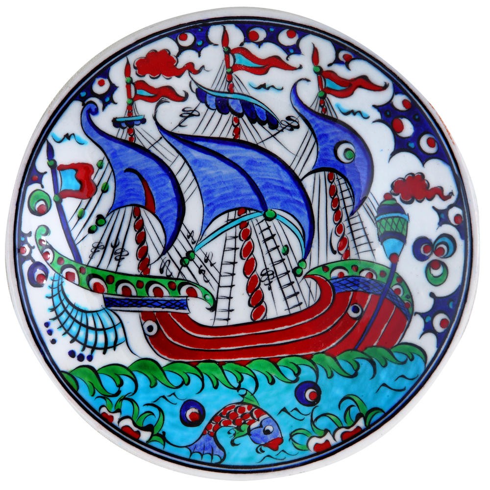 Assiette D Corative Kalyon Cm Avec Bateau