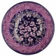 Bol artisanal violet en céramique turque Tolga 15cm, style Firuze