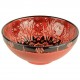 Bol rouge Tolga 15cm en céramique orientale turque avec motifs floraux