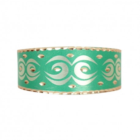 Bracelet ethnique vert en cuivre Daria