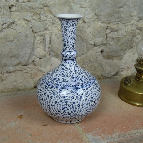 Soliflore en céramique d'Iznik Hava 30cm avec motifs spiralés orientaux