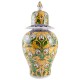 Porcelaine orientale, jarre jaune Derya 20cm avec tulipes