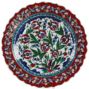 Plat en céramique ottomane d'Iznik par KaravaneSerail